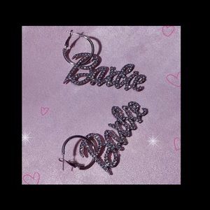 BARBIE BIG EARRINGS SILVER HOOPS